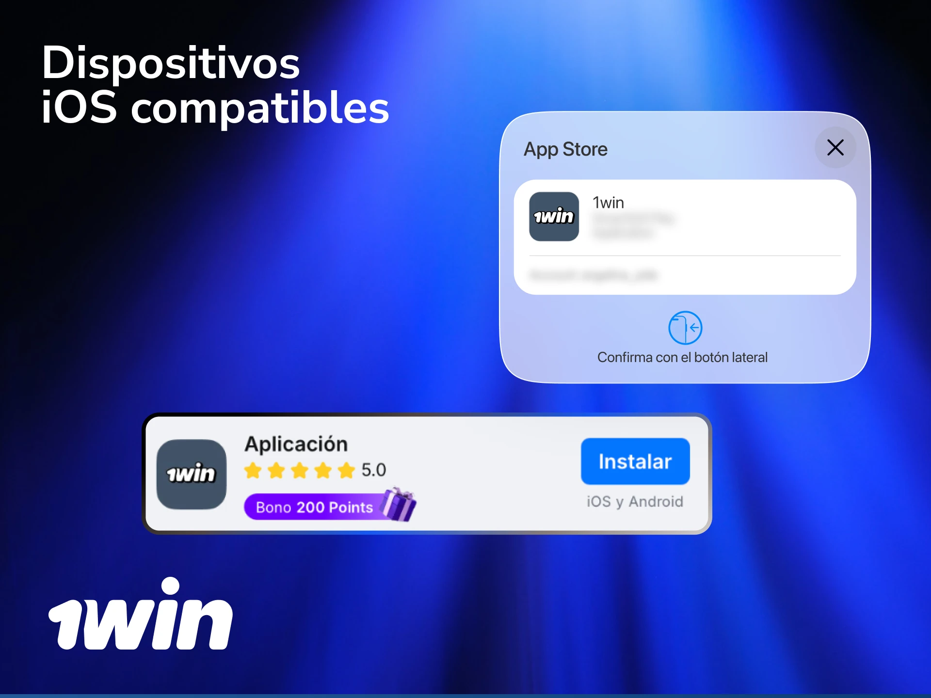 Lista de dispositivos iOS compatibles con la app de 1win incluyendo iPhone y iPad.