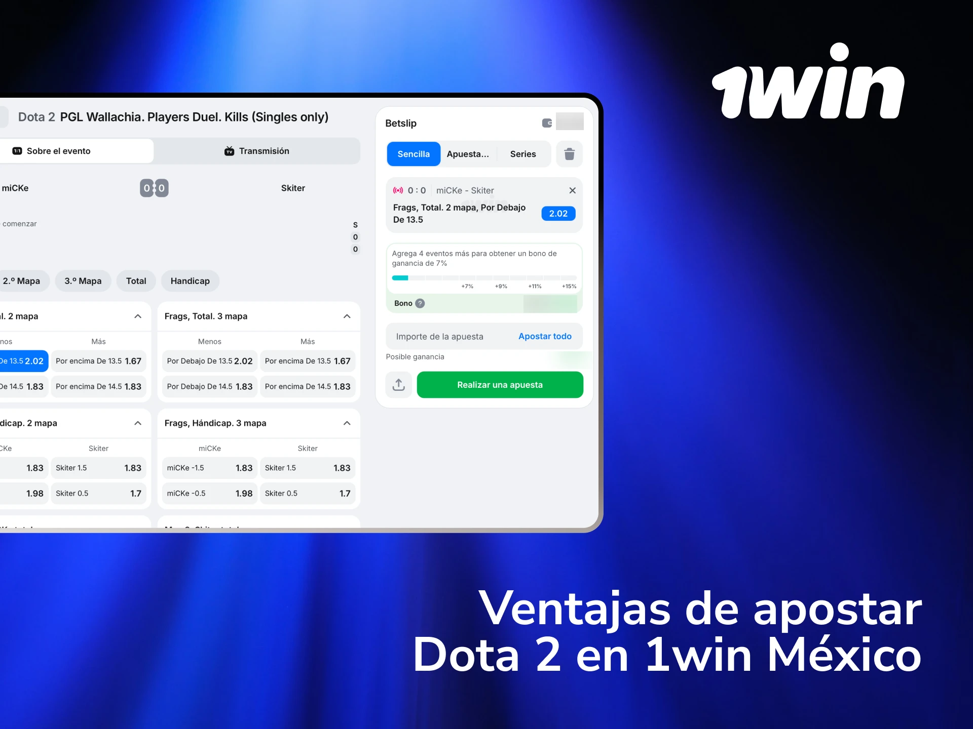 Ventajas exclusivas de apostar en Dota 2 con 1win incluyendo bonos y mercados en vivo desde México.