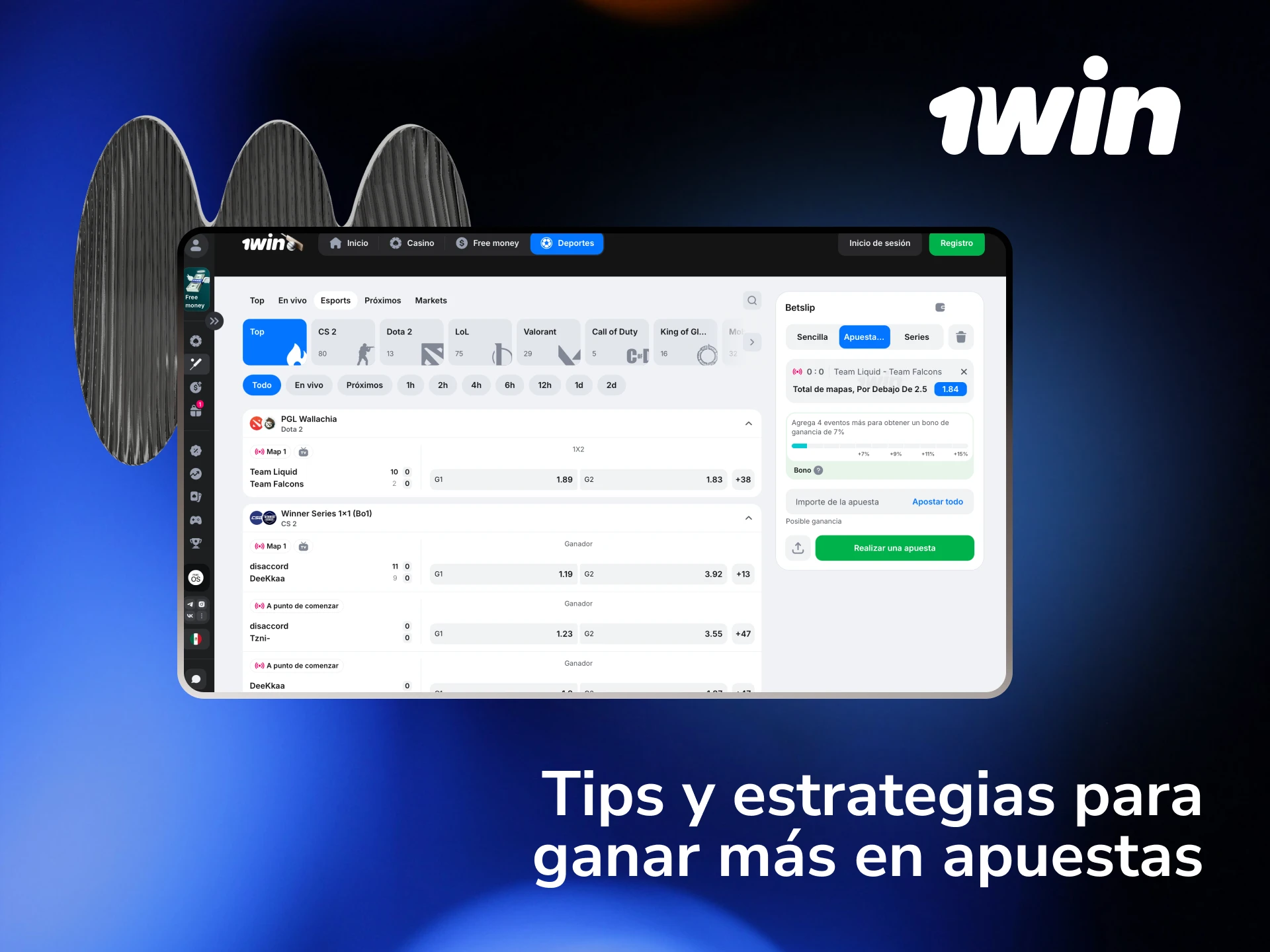 Tips y estrategias para ganar más en apuestas de eSports desde la plataforma de 1win.