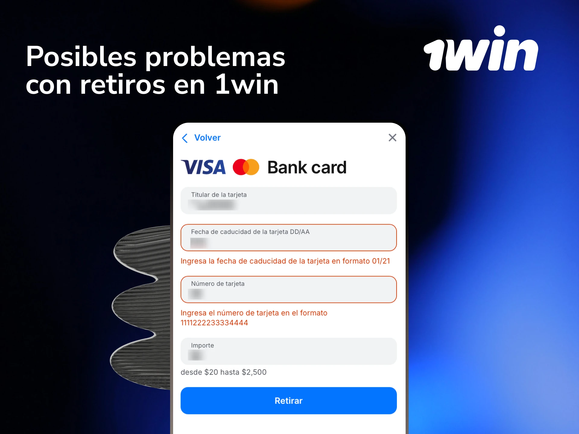 Soluciones para posibles problemas con retiros en 1win como demoras o rechazos desde México.
