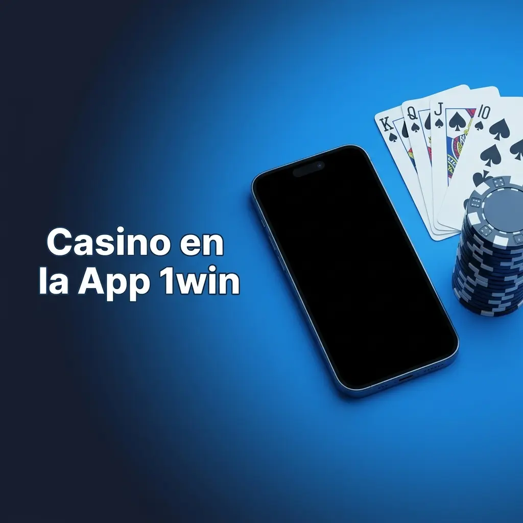 Pantalla de casino en vivo en la app 1win con tragamonedas, ruleta y blackjack con crupier real